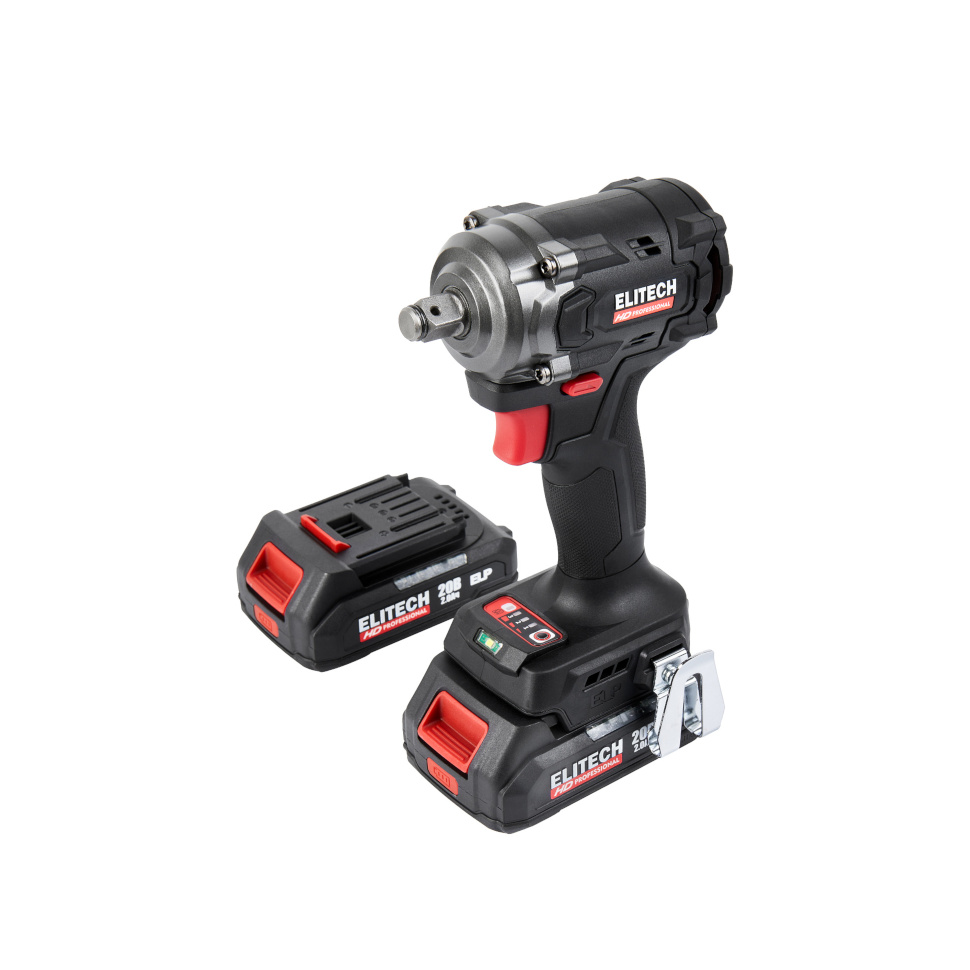 Гайковерт ударный аккумуляторный Elitech HD CW 2004SL (1/2", 410Нм, 2х2,0А/ч) E2201.056.01
